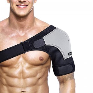 Shoulder Support Neoprene Adjustable Stretch Strap Brace Support Medical Posture Compression Shoulder Pad Black