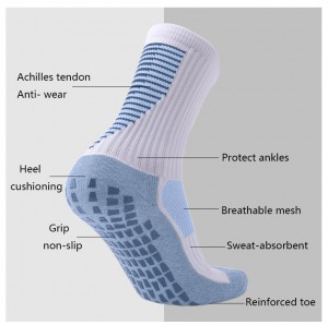 Custom Non slip football grip socks