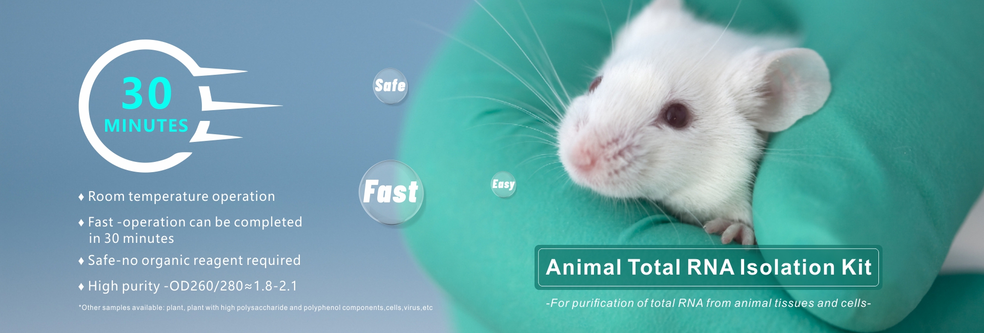 állat teljes RNS izolációs készlet -- banner