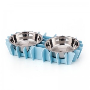 Double DIY Stainless Steel Pet Bowls, Dog Feeding Bowls