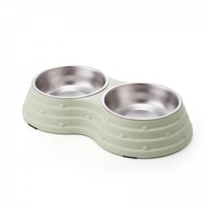 Peanuts Double Stainless-Steel Dog Bowls Անջատվող ընտանի կենդանիների գավաթներ