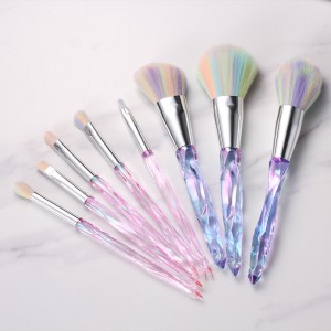 8pcs Makeup Brushes Set mei Crystal Handle