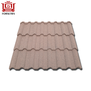 Kubaka Ibikoresho Zinc Intambwe Hangzhou Igisenge cya Tile Aluminium Galvanised Amabuye Yamabara Yubatswe Bend Metal Roofing Tile