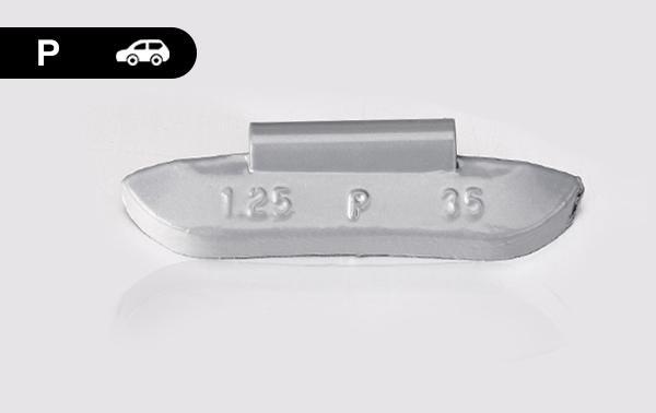 P Type Lead Clip On Wheel Weights