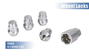 FS004 Bulge Acorn Locking Wheel Lug Nuts (3/4 " & 13/16" HEX)