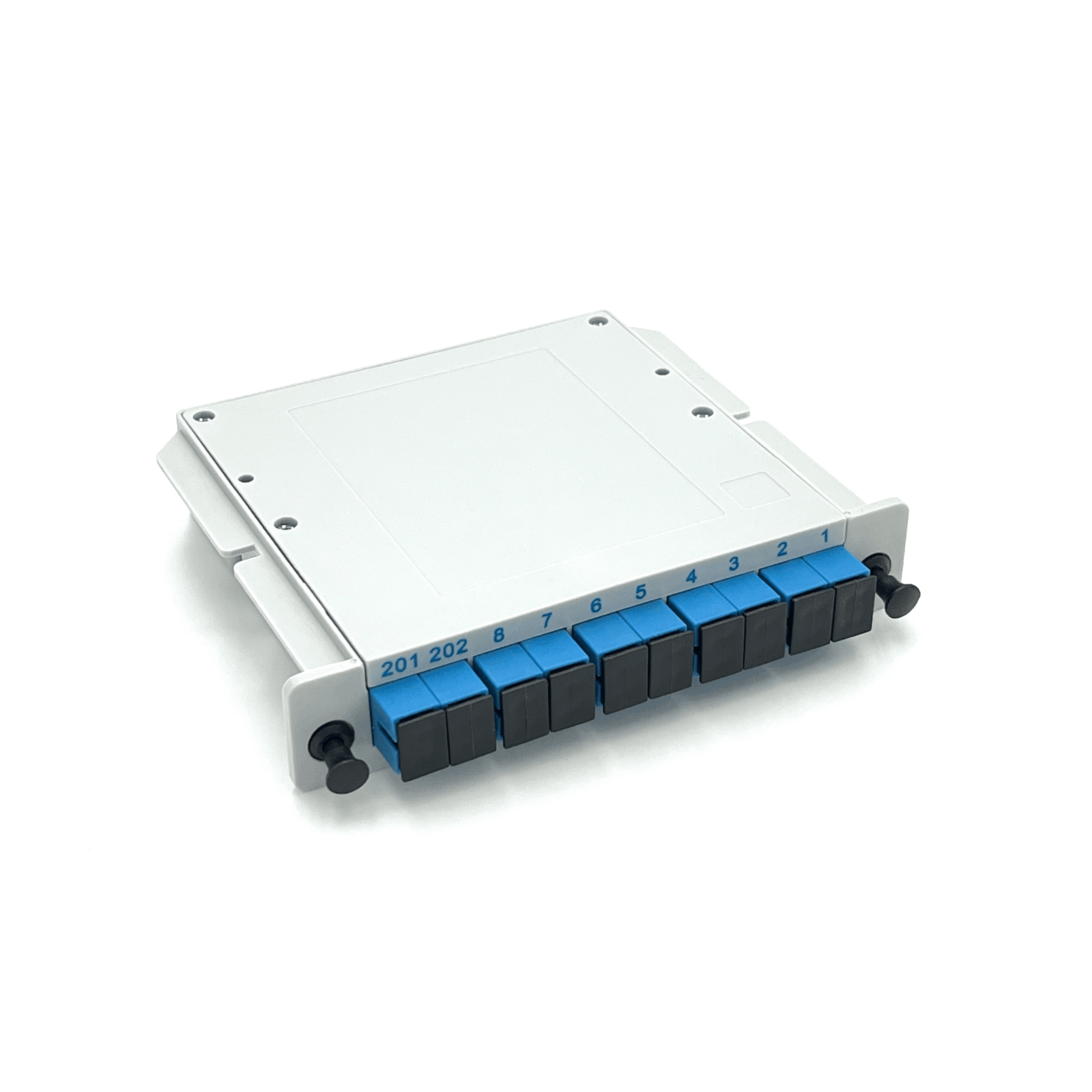 2 × 8 ប្រអប់លេខ PLC SPLITTER SC/UPC