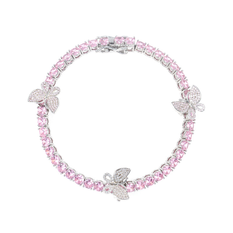 FOXI 23cm  tennis chain silver diamond anklet bracelet for women accessories