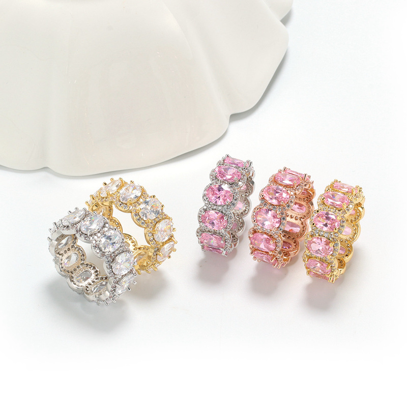 FOXI jewelry vendor women Zircon Ring Set Women Brilliant Shiny Stone Luxury Wedding Anniversary Ring