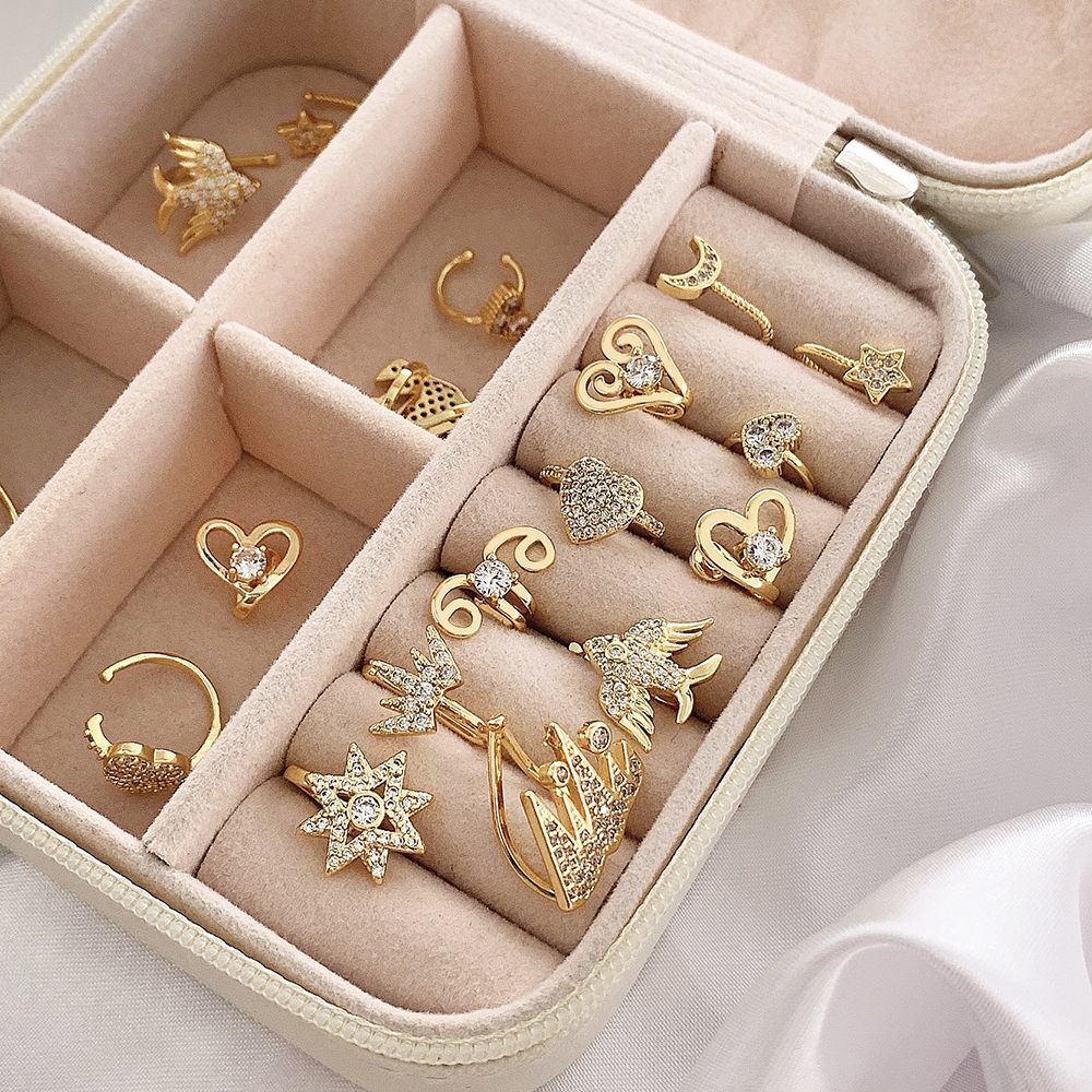 FOXI  2021 women earrings  diamond earrings 18k gold plated