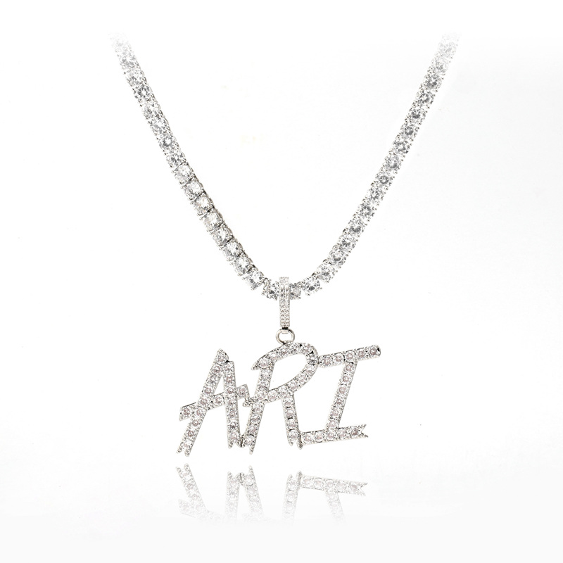 FOXI bling custom name jewelry pendants foxi woman bling diamond necklaces