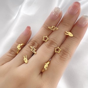 FOXI 18k gold plated earrings lightning earrings jewelry earrings women