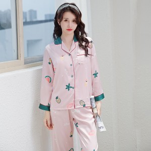 Youhottest 2020 Long Sleeves Pijama Women Nature Silk Pajamas