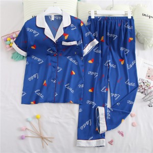 Youhottest ice silk pajamas drape ladies real silk homewear suit