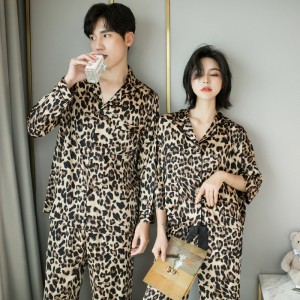 Youhottest Lovers Silk Satin Pajama Sets Couple Home Suit Spring Sleepwear Long Sleeve Pajama Sets