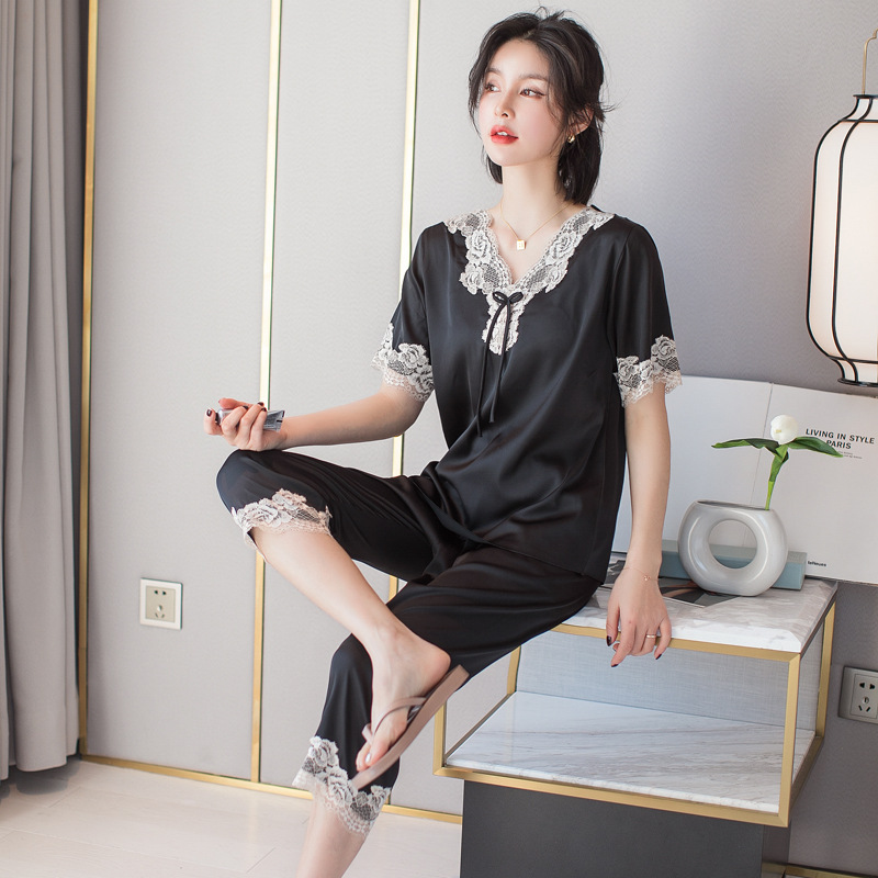 Youhottest Women Sleepwear Silk Pajamas Satin Pajamas Sets Featured Image