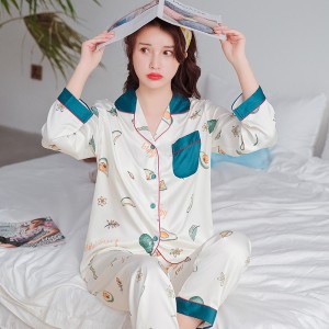 Youhottest 2020 Long Sleeves Pijama Women Nature Silk Pajamas