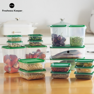 China wholesale Kitchen Food Storage Supplier - 17 Pcs Reusable Plastic Food Storage Container Set with Lids Airtight – Freshness Keeper