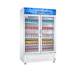 518L スーパーマーケット大容量飲料クーラー ガラス ショーケース冷蔵庫