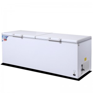 700L all'ingrossu di congelazione rapida doppia porta grande capacità congelatore di pettu