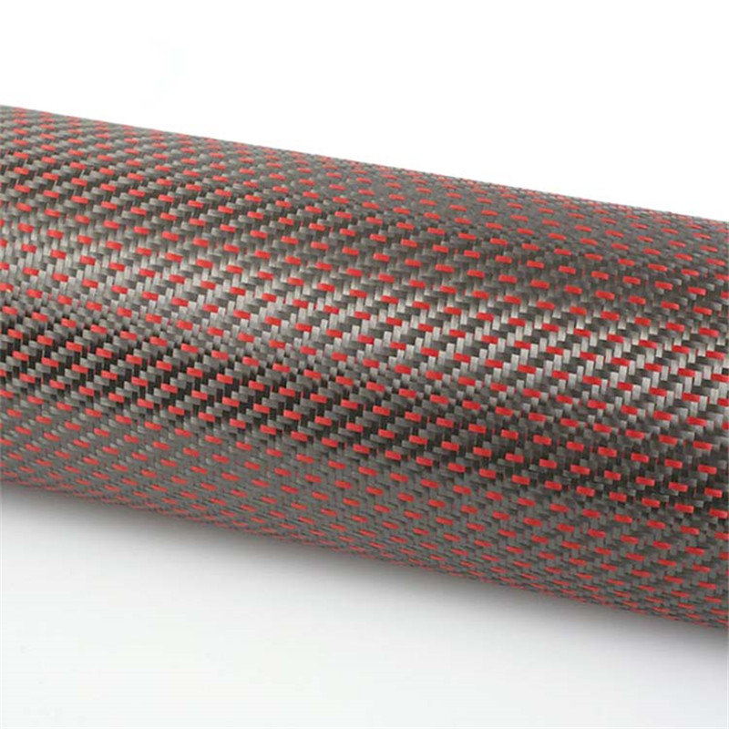 Углеродная арамидная гибридная кевларовая ткань Саржа и гладкая ткань