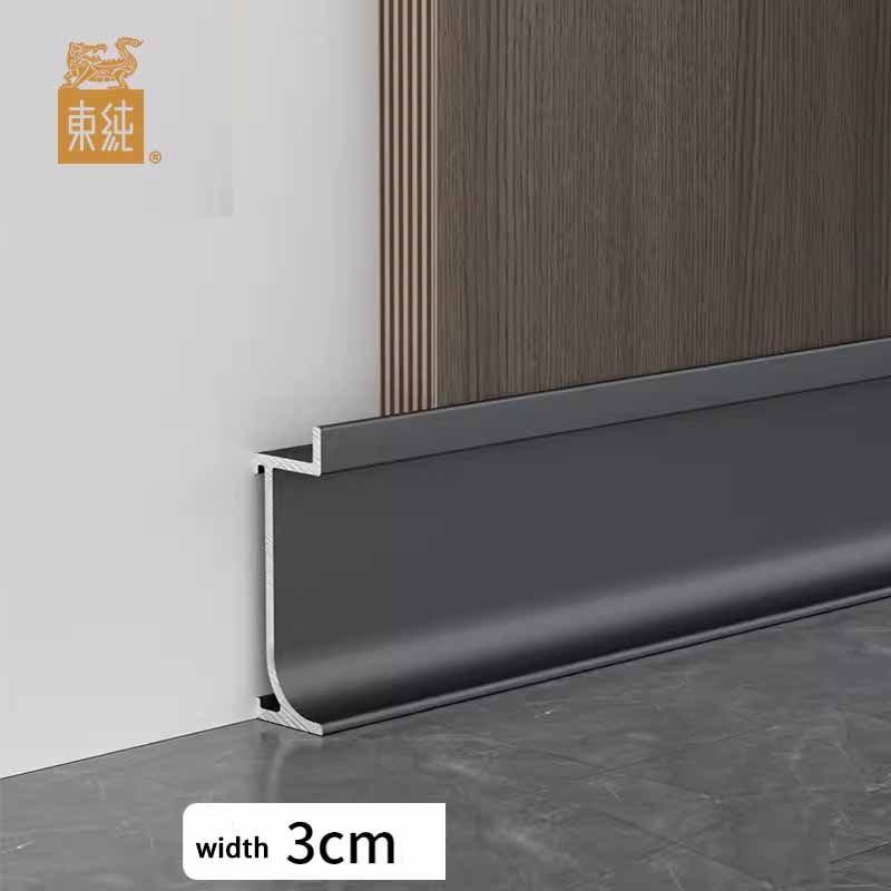 embedded style 6cm lag luam wholesale aluminium skirting board