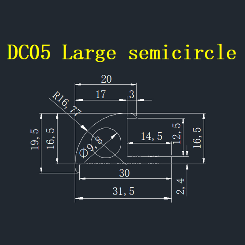 PVC flisebeklædning DC05 halvcirkel termisk transfertryk