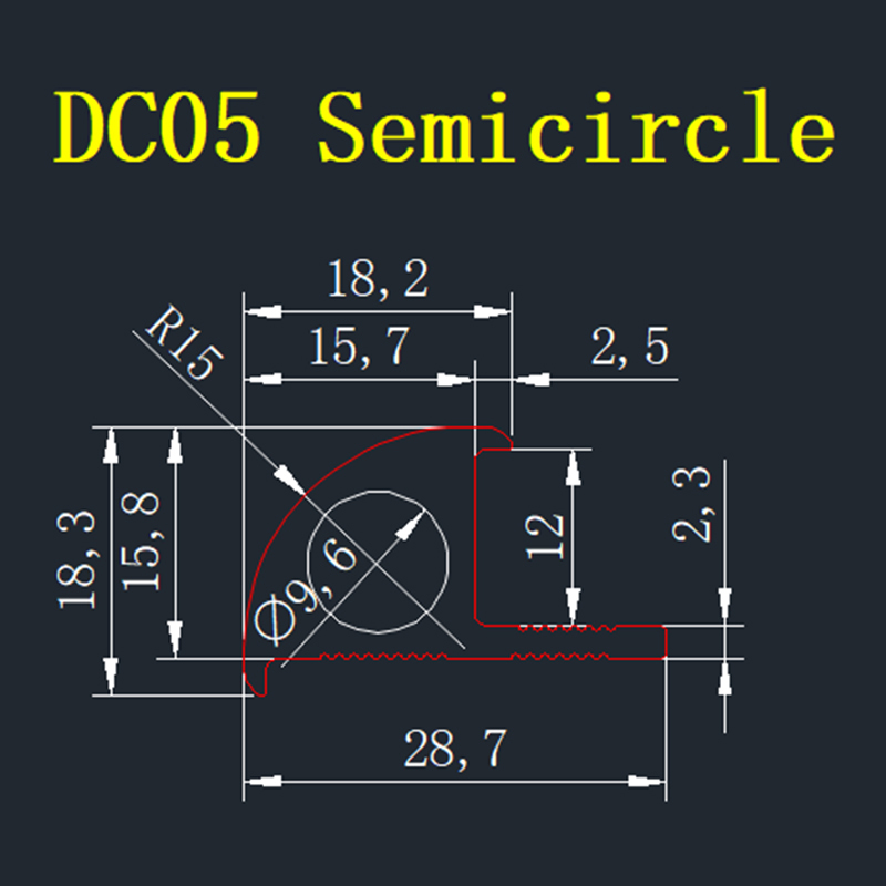 PVC flisebeklædning DC05 halvcirkel termisk transfertryk