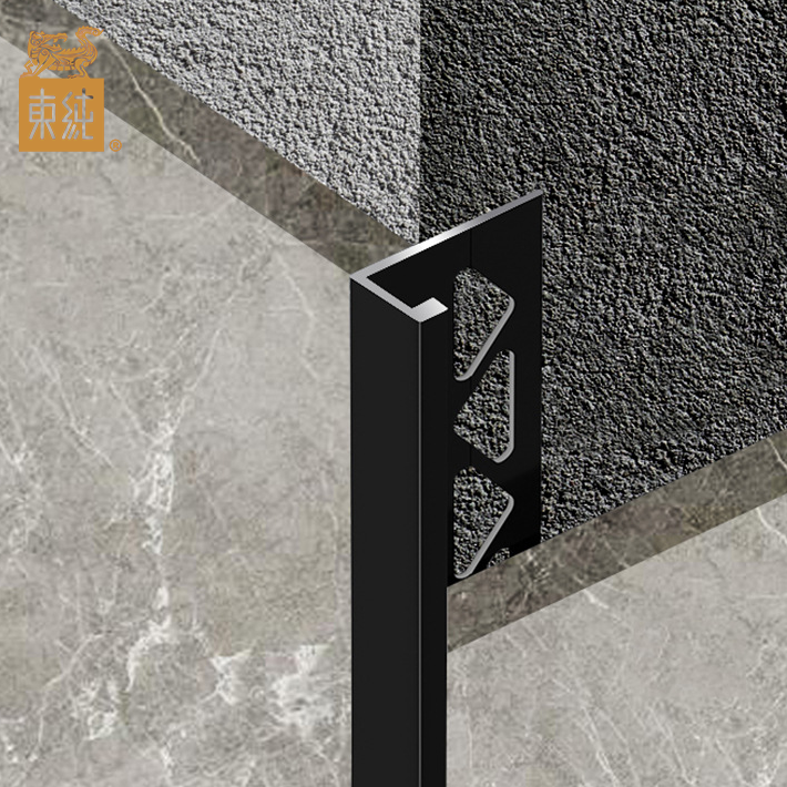 Matt black Aluminium Tile Trim l හැඩැති ටිම්