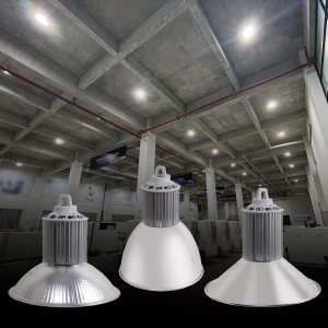 چراغ کلاسیک High Bay با رفلکتور انبار روشنایی صنعتی 100 200 300 وات کاب لامپ High Bay با چراغ های معلق لنز