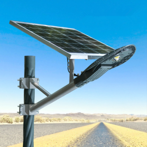 Разделена слънчева улична лампа с литиево-желязо-фосфатна батерия с голям капацитет за съхранение