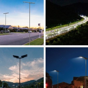 ថ្មី ការពារមិនជ្រាបទឹកខាងក្រៅ 60W 80W 120W រួមបញ្ចូលទាំងអស់ក្នុងមួយ LED Street Light