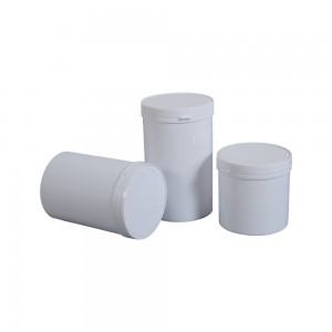 Plastic Jar supply 1L 1.5L 2L rûne wite pot yn Food Grade