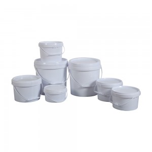 Hot sale 3L, 5L, 6L, 7L, 8L, 9L, 18L, 20L plastic round pail para sa food grade na may takip
