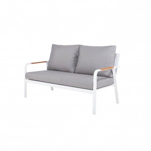 Cassina alu. 2-seat sofa (Poly-wood)