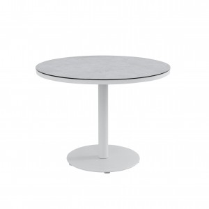 Dante alu.ronde tafel (keramiekglas)