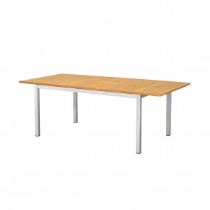 Stół rozkładany ręcznie Haig (blat z drewna tekowego)