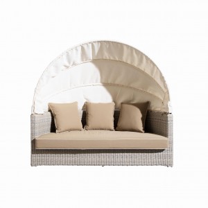 Идеален кружен дневен кревет од ратан