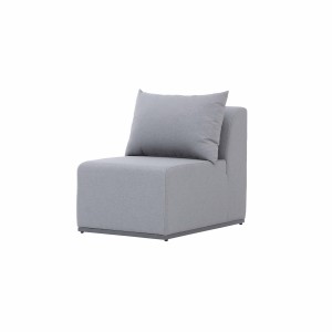 Louis fabric armless sofa