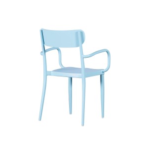 Luna alu.dining stoel (blauwe kleur)