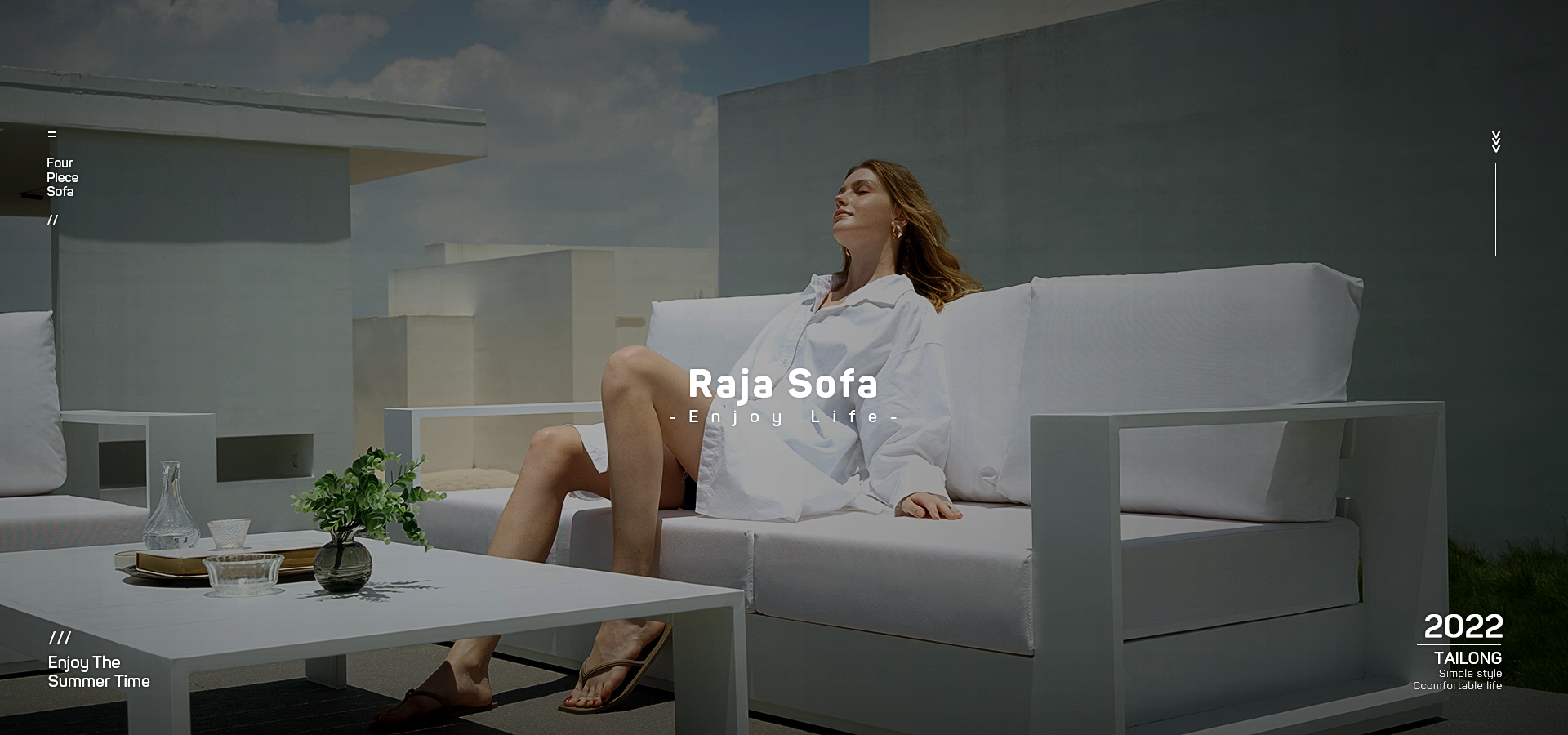 Raja-sofa （trắng）