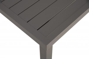 Alluminio bianco neve.tavolo rettangolare