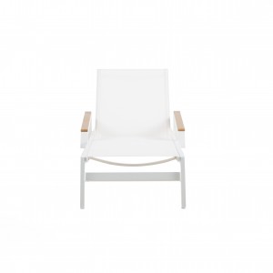 Snow white textile lounge (poly wood)