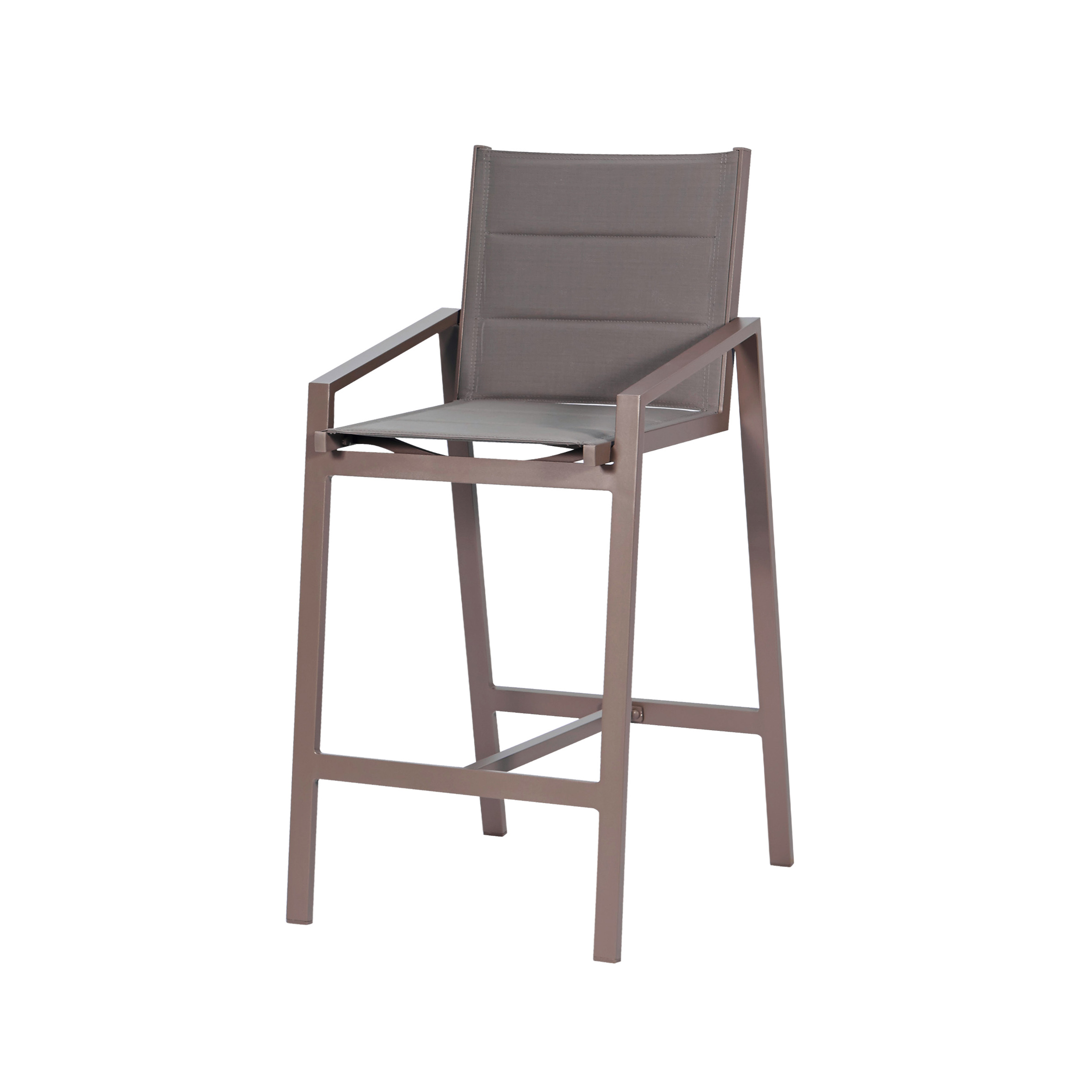 Белоснежный текстильный барный стул S1