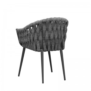 Outdoor rubber rope dining chair by stacked(Art)
