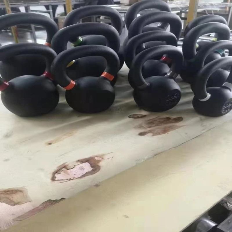 Factory Cheap Power Training Cast Iron  Powder Coated  Colorful ear kettle bell