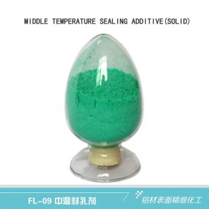 Aditivo de vedação de temperatura média líquido e sólido para anodização
