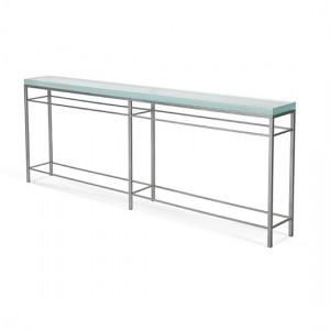 Modern and Luxury Metal Console Table Glass Top