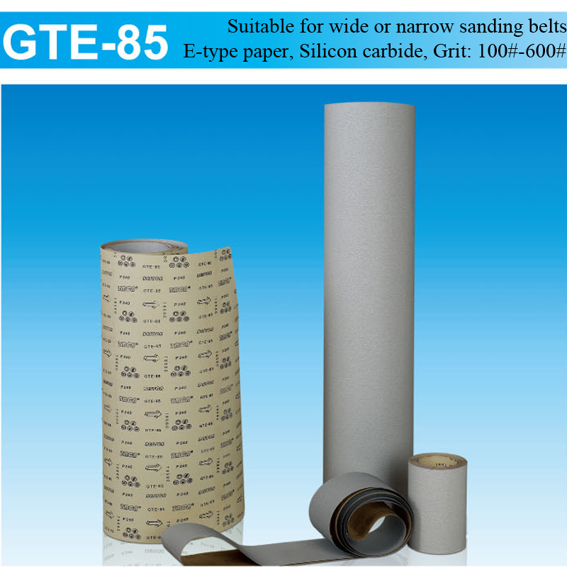 Paper base sanding belts of Silicon carbide or Brown fused alumina