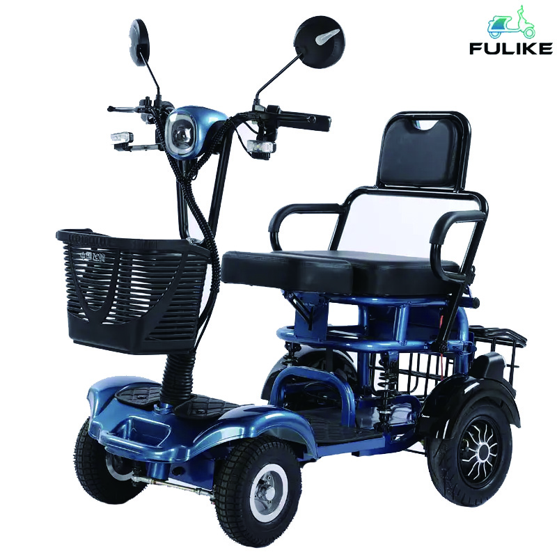 Vecāka gadagājuma cilvēku elektriskie 4 riteņu invalīdi invalīdiem salokāmi mobilitātes skrejriteņi salokāmi elektriski mobilitātes skrejriteņi