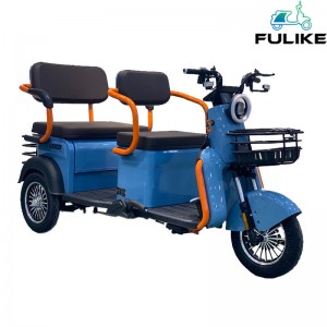 FULILKE Scooter Dealain Tricycle Dealain Ùr 3 Cuibhlichean Grey Electric E Tricycle Trike Airson Inbheach Luchd-siubhail